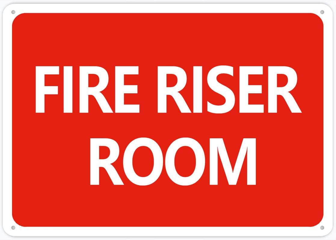 Home Security Business - Y1,Fire Riser Room Signs Outdoor, Uv