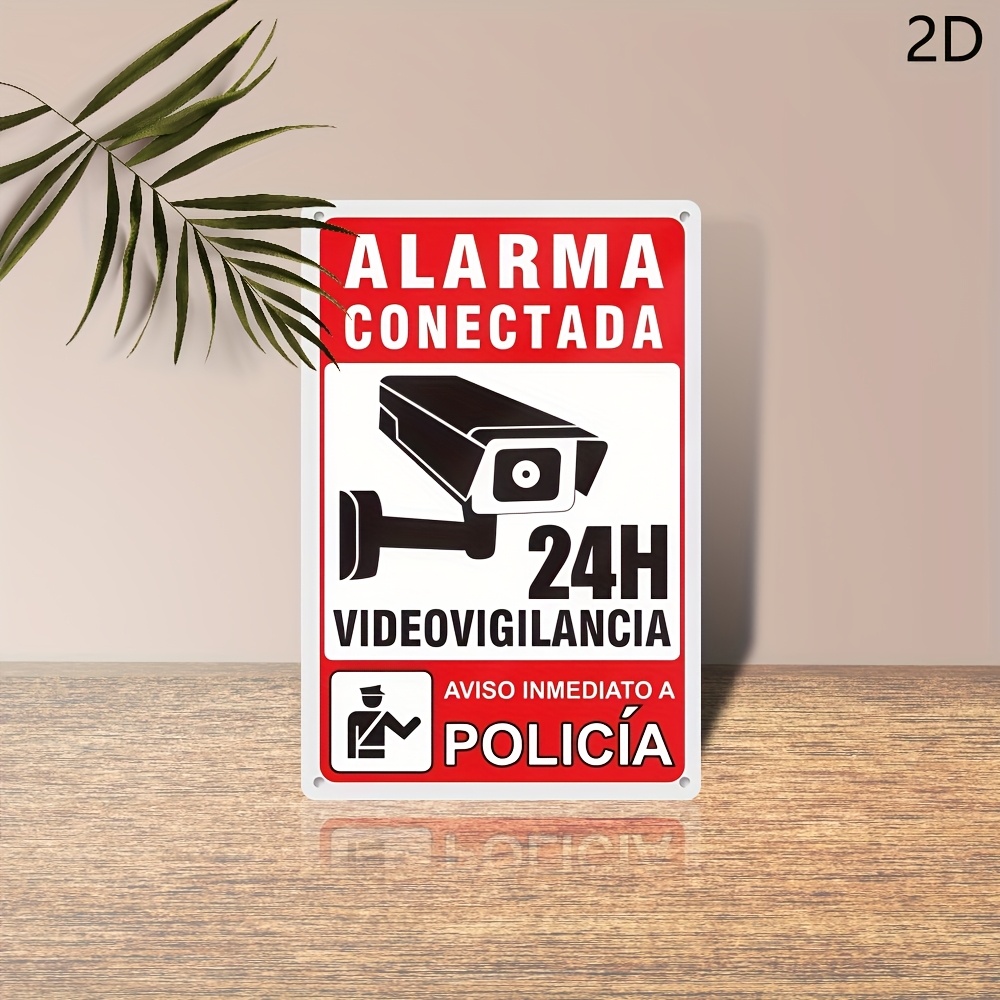 Home Security Logo - 24-Hour Video Surveillance Metal Tin Sign