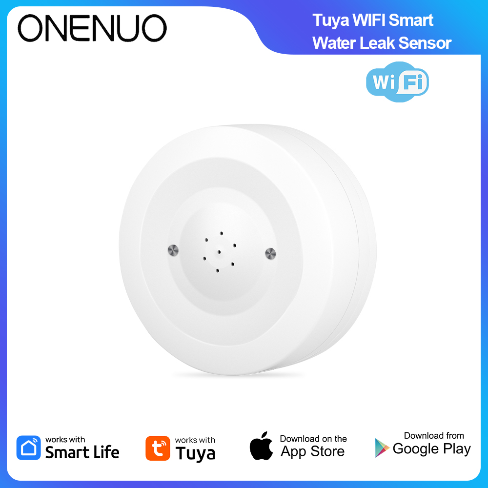 Home Security And Monitoring - ONENUO WiFi Tuya Water Leak Sensor