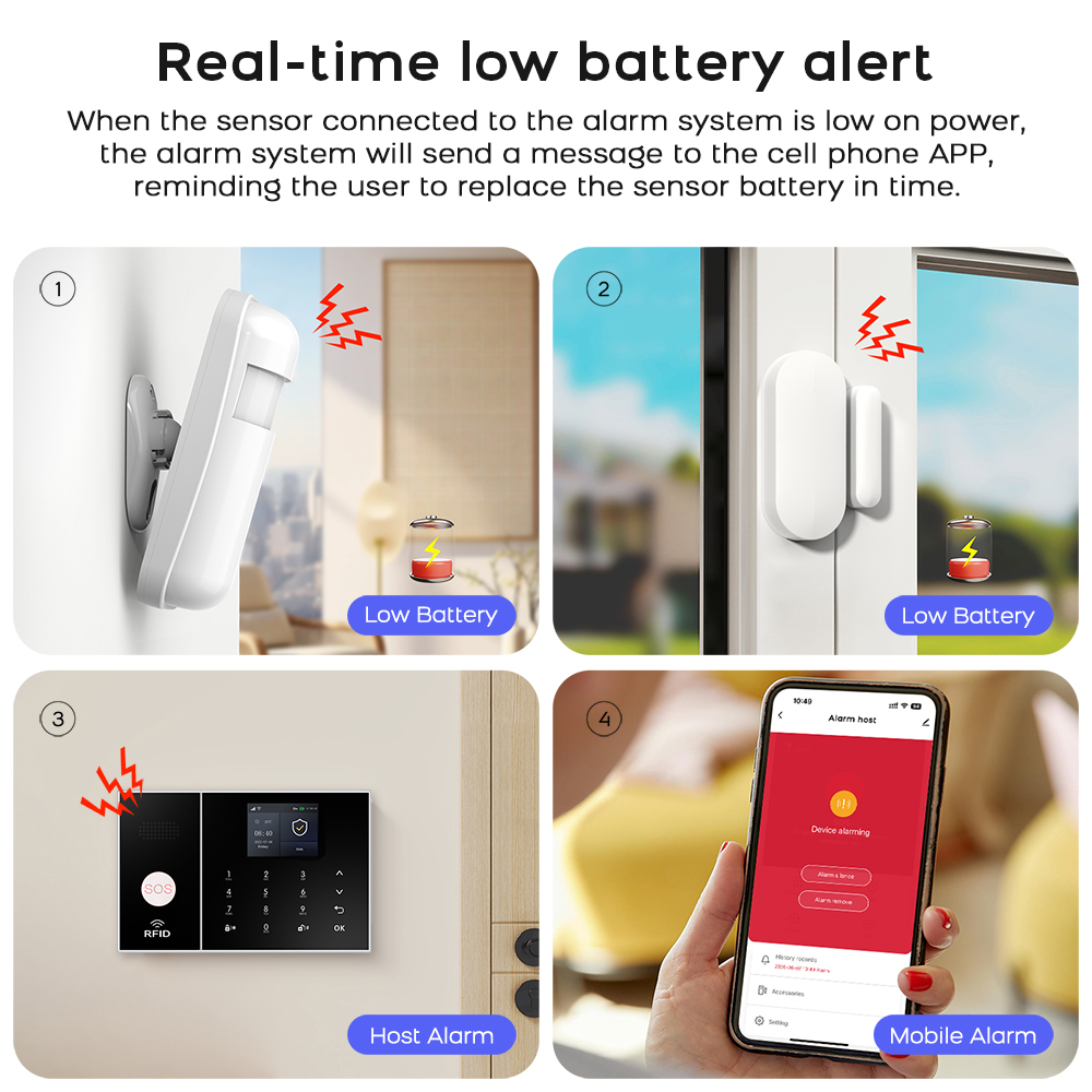 Wireless Alarm System 2.4GWiFi - Home Security No Monthly Fee recension och pris
