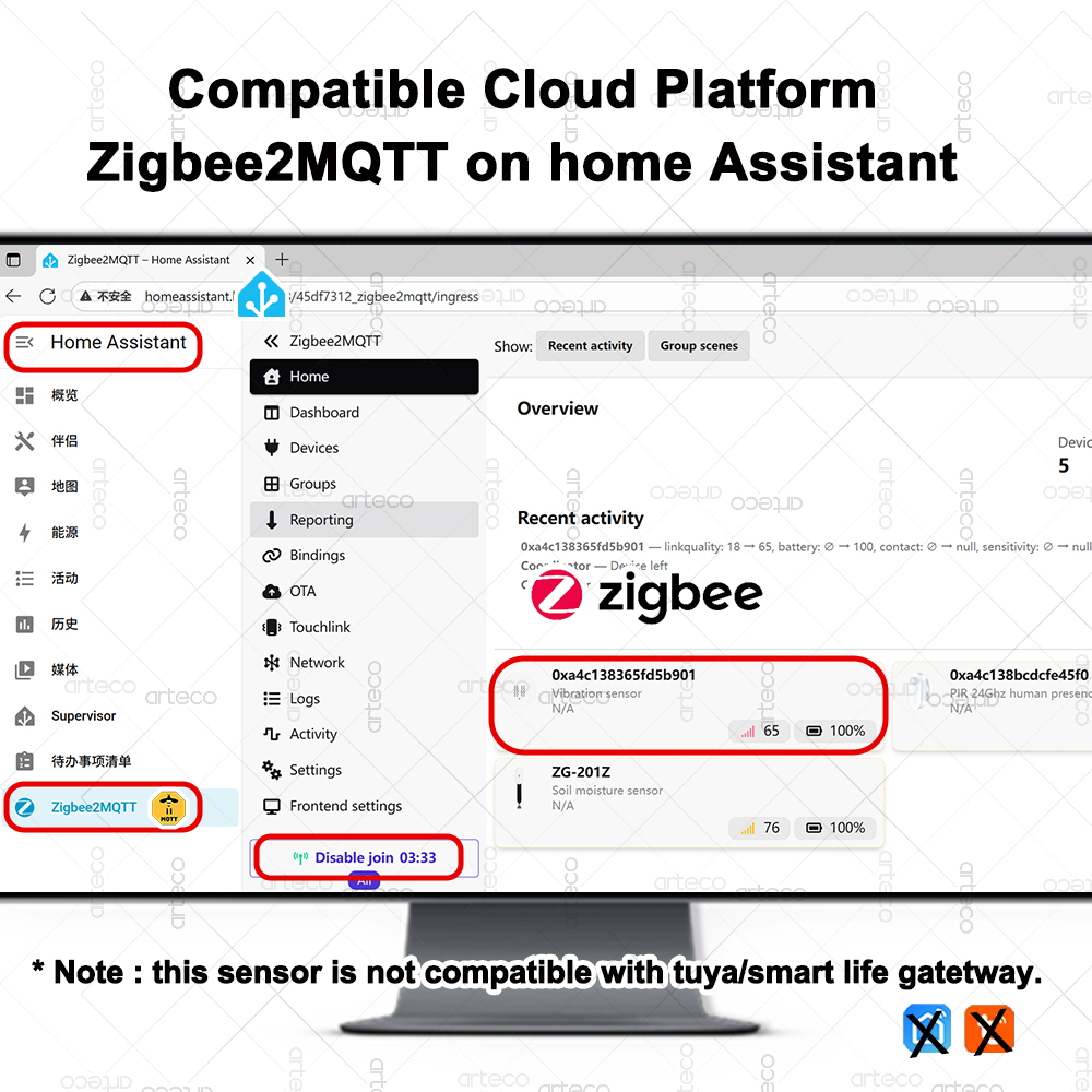 Smart ZigBee 3.0 Vibration Sen - Home Security Business recension och pris