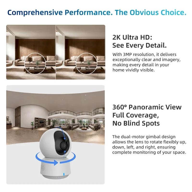 Original Aqara Smart Camera E1 - Home Security Camera Installation recension och pris