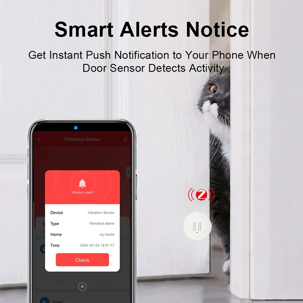 Tuya ZigBee Smart Vibration &  - Home Security And Monitoring recension och pris