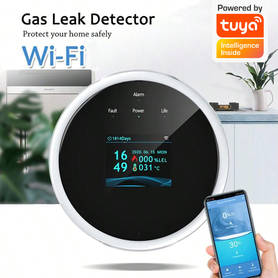 2.4G WiFi Gas Alarm Sensor Com - Home Security And Monitoring recension och pris