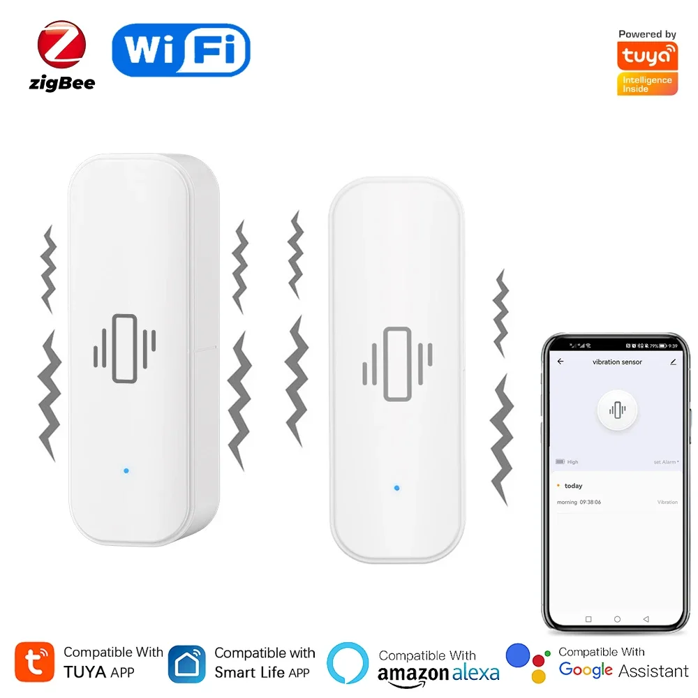 Tuya WiFi/Zigbee Smart Vibrati - Home Security And Monitoring recension och pris