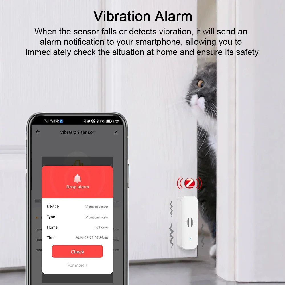 Tuya WiFi/Zigbee Smart Vibrati - Home Security And Monitoring recension och pris