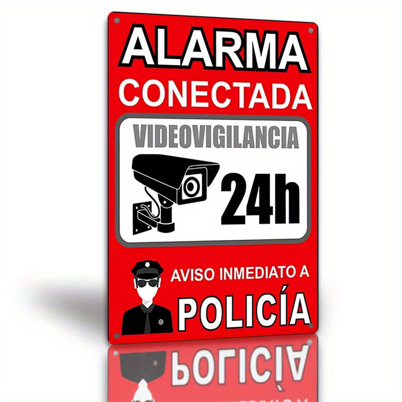 Metal Security Sign - Spanish  - Home Security Logo recension och pris