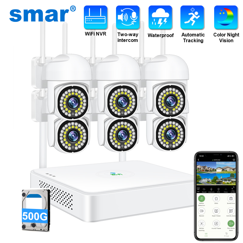 Smar 3MP Wireless CCTV Securit - Home Security Camera Installation recension och pris